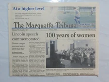 The Marquette Tribune Newspaper 2009 October 1 Lincoln Speech Women 100 Years