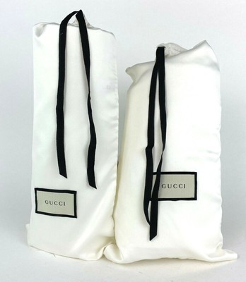 small white drawstring bags