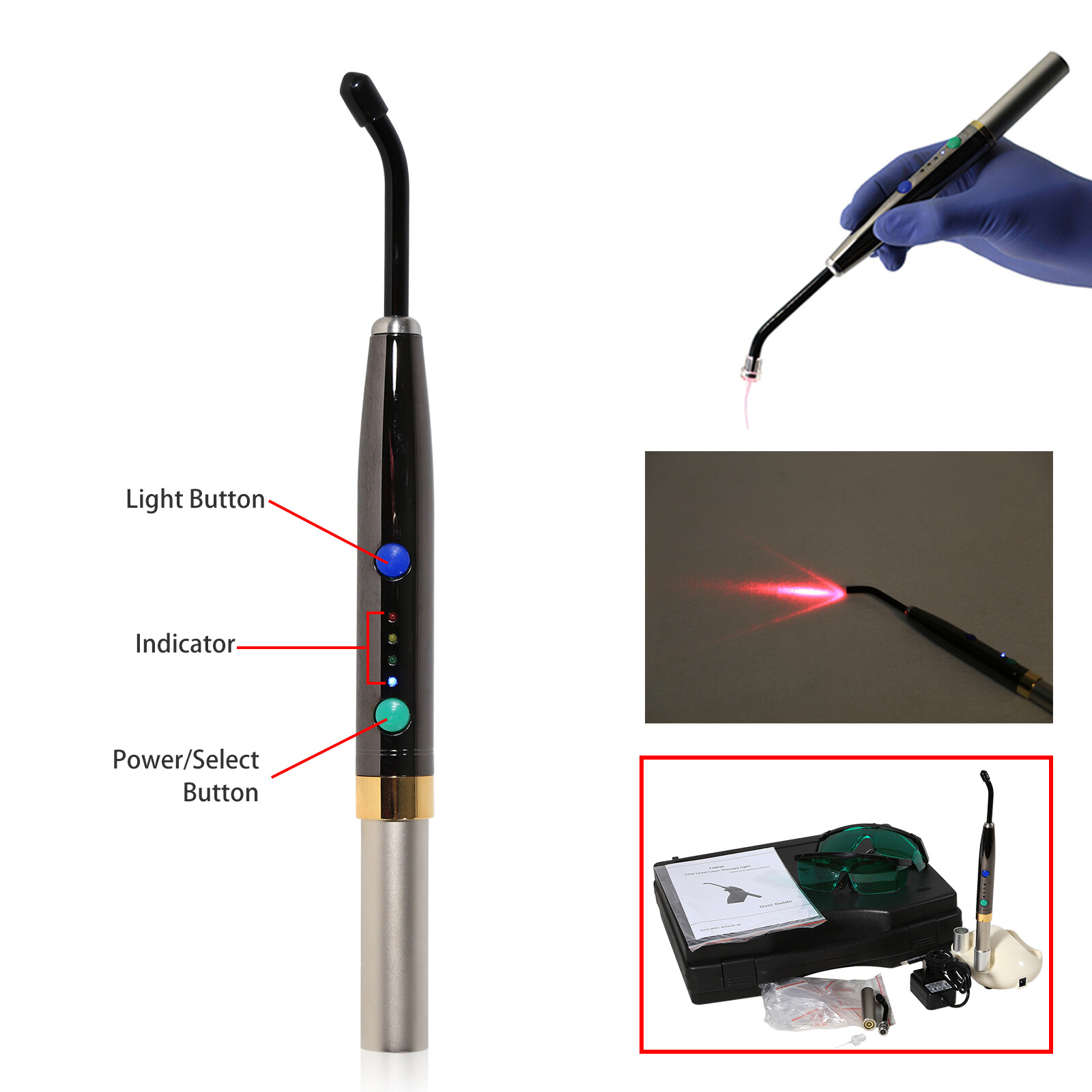 Dental Diode Laser System Wireless Heal laser Pen Oral Surgery Soft +Tips
