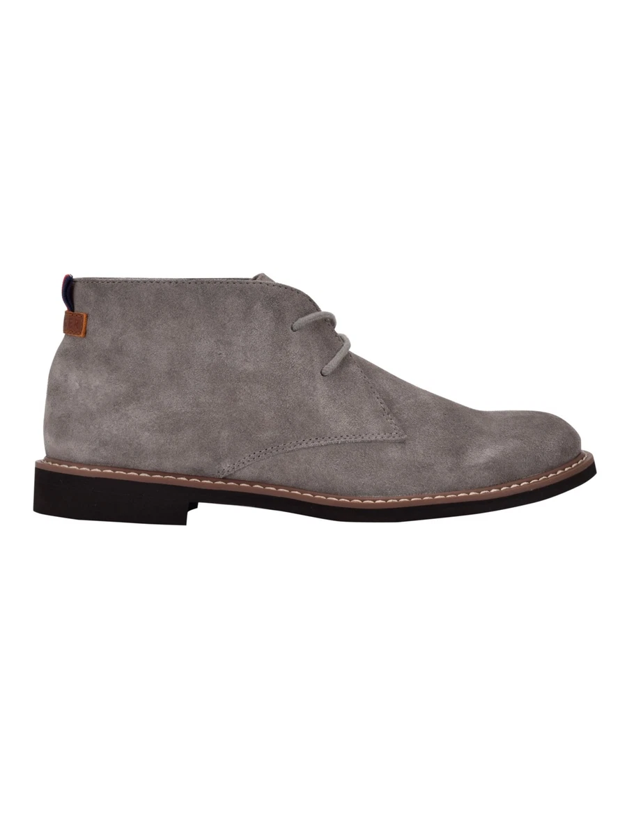 TOMMY HILFIGER Mens Gray Lightweight Gervis Block Heel Leather