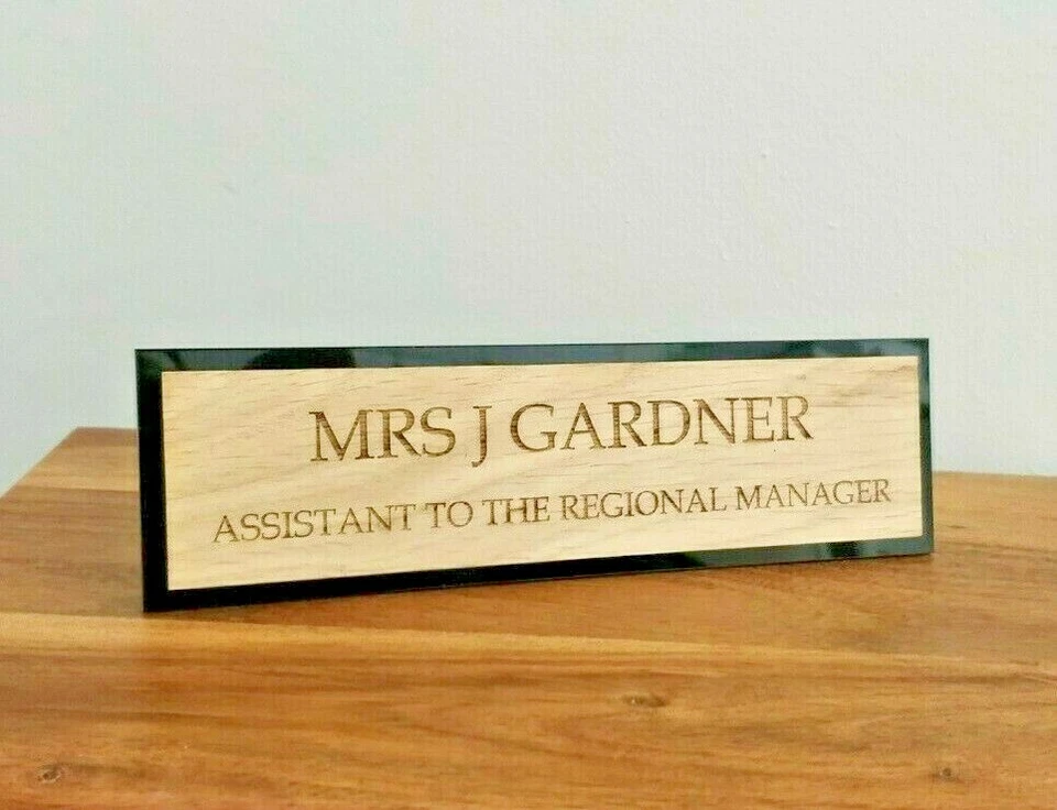 High Quality Desk Name, Custom Engraved Sign, Name Plaque, Office — 第 4/4 张图片