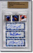 Andrew Lambo * Chris Withrow * Ivan De Jesus Autograph Rookie Auto BGS 1/1