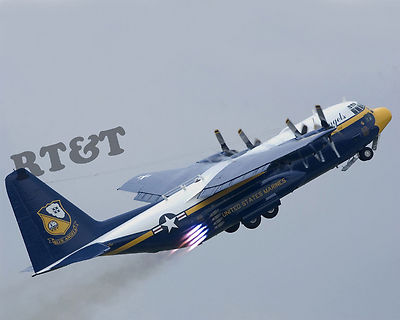 Photograph Lockheed C-130 Blue Angels Aircraft Fat Albert Takeoff Assist   8x10