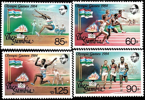 VINTAGE CLASSICS - Gambia 1984 - Summer Olympics - Set of 4 stamps - 525-8 MNH