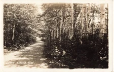 Stoddard Hancock Road 1929 RPPC Postcard Birch Trees Antrim NH Photo   *Ab6a