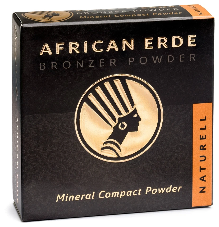 Bronzing Puder - African Erde Compact Powder Naturell ohne Glitter, Mineralpuder - Bild 4 von 4