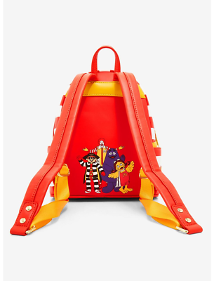 McDonald’s Ronald McDonald Outfit Mini Backpack by Loungefly & Fry Keychain New Loungefly McDonalds Ronald Cosplay Mini Backpack New with  main image 4