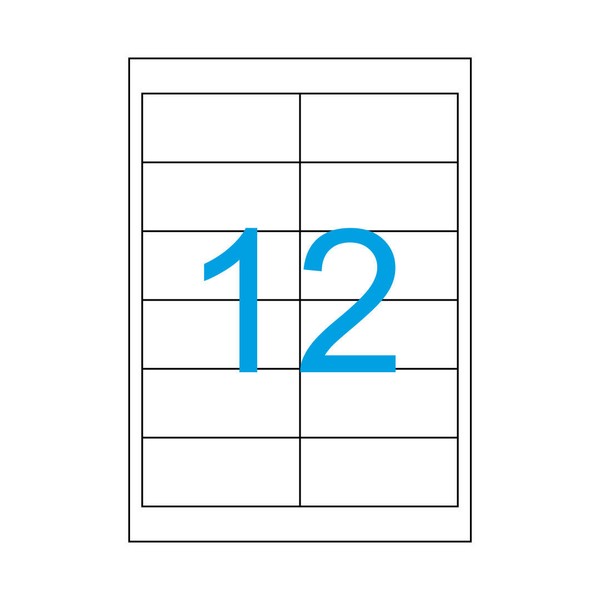 Etiketten 97X42,3 Mm 100 Blatt A4 Weiß 97X42 Luma 1200 Vielzweck-Aufkleber Dpd-image