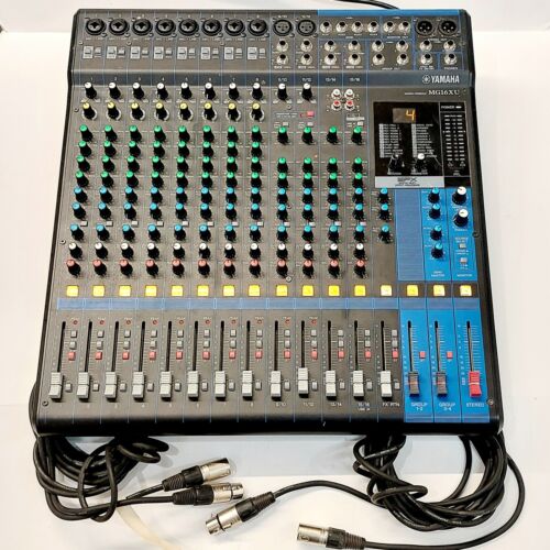 YAMAHA - MG16XU -Mixing Console 16Ch USB Interface Effects w/2 Microphone Cables