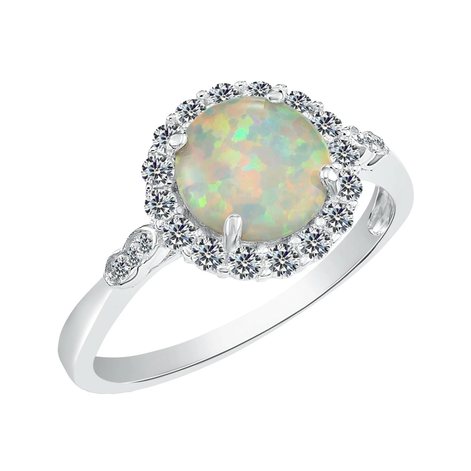 Anillos de ópalo retro de moda