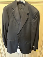 NEW ARMANI COLLEZIONI MEN SUIT TUXEDO BLACK SIZE 44R /30 Wool Made Italy 2200