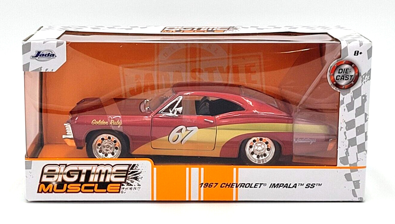 ミニカー BIGTIME MUSCLE 1967 CHEVROLET IMPALA SS 1/24 箱入り ミニカー 1967 CHEVROLET IMPALA SS シルバー ブラック
