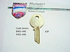 Key Blank for Vintage Mercedes, Borgward Isabella, L.K.W. (see code series) 63F