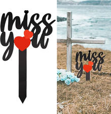 13.8 X 7.9 Inches Large Cemetery Decorations for Grave, Miss You Memorial Grave
