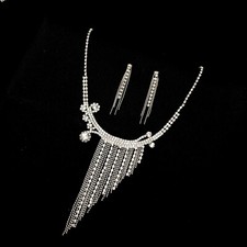 Ensemble De Bijoux Boucles D'Oreilles Collier Chaîne De Mariage Bijoux De Mariée