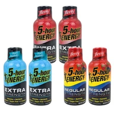 5 Hour Energy Drink Shots, Sugar Free, CHOOSE YOUR FLAVOR, 2 Pack