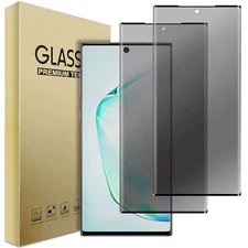 2Pack For Samsung Galaxy Note 10 Plus 10 Privacy Tempered Glass Screen Protector