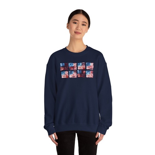 American Flag - Unisex Heavy Blend Crewneck Sweatshirt - Picture 41 of 41