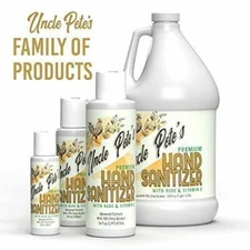 UNCLE PETE'S PREMIUM HAND SANITIZER ALOE VITAMIN E 70% ALCOHOL 3x 4oz 16oz 128oz