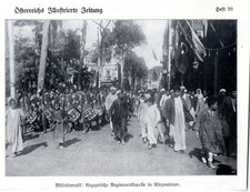 &Auml;gypten: Regiments-Musikkapelle Milit&auml;rmusiker Histor.Aufnahme von 1910