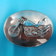 Vintage 1972 Signed Handmade Motorcycle Belt Buckle