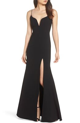 Women's Jill Jill Stuart Plunge Sweetheart Gown, Size 2 - Black 172984