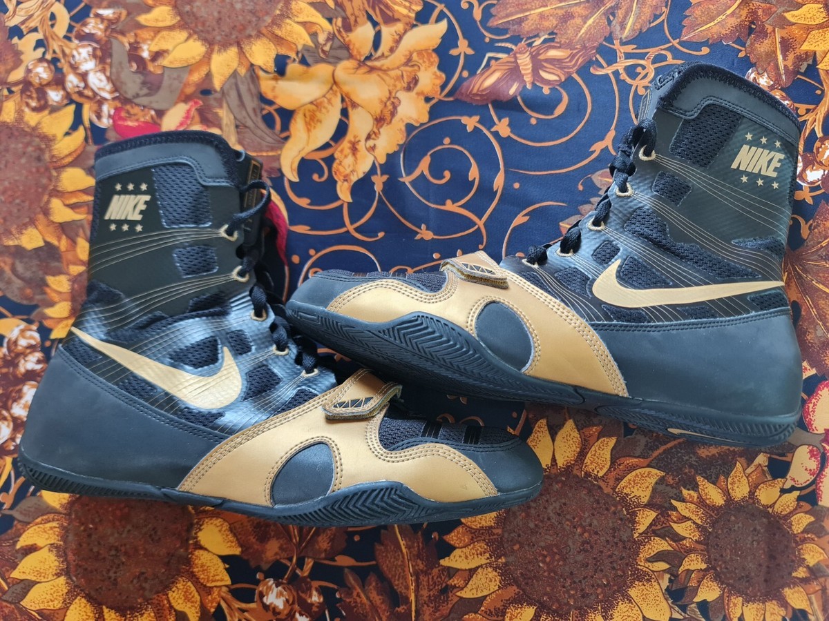 Nike Hyperko Boxing Black And Gold Nike Boxing Boots Black And