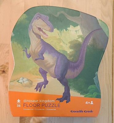 Dinosaur Kingdom Floor Puzzle 36 Pieces T-Rex New 2009 Crocodile Creek 20x27