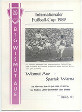 IFC 19.07.1989 BSG Wismut Aue - Spartak Warna / Varna, InterToto Cup