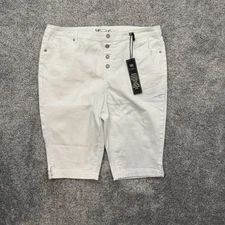 DG2 Diane Gilman Bermuda Shorts Sz 1X Plus Preppy Minimalist Classic Resort Chic