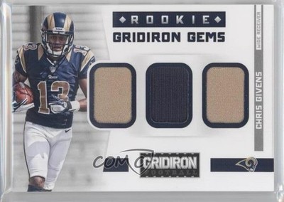 2012 Panini Gridiron Rookie Gridiron Gems Trios 141/199 Chris Givens #12 RC 0a7