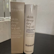 This Works Skin Deep Dry Leg Oil – 100% Natural Body Oil Moisturizer with 13 ...