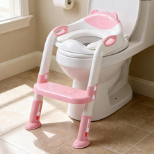 Potty Training Seat with Step Stool Ladder, Potty Training Toilet for Kids Boys