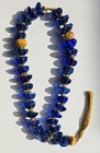 Vtg Chunky Cobalt Blue Hand Crafted Lrg Glass Prayer Beads Necklace Decor Tasbih — photo 1