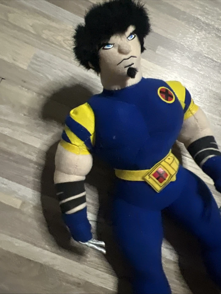 Muñeco de peluche Wolverine Marvel X-Men 2003 vintage niños cómic coleccionable Foto 4 de 4
