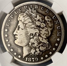 NGC F 12 1879-CC Morgan Silver Dollar (Rare Carson City Mint)