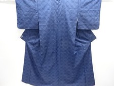 7671792: JAPANESE KIMONO / TSUMUGI / ENSEMBLE / WOVEN ABSTRACT