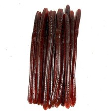 15 Hand Poured 6 Straight Tail Plastic Worm. Oxblood 15 Hand Poured 6 Straight Tail Plastic Worm. Oxblood