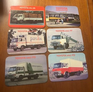 Toyota trucks x6 pocket calendars 1987 portuguese vintage