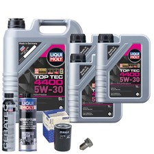 Motoröl 5W30 LIQUI MOLY 8L+MAHLE Ölfilter+Spülung+Cera Tec+Ölablassschraube