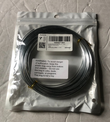 TecUnite 1 Roll 1.0 M x 1.5mm Silver Aluminum Craft Wire NEW in Package