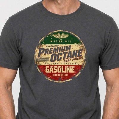 Gasoline Shirt Vintage Petrolhead Retro Garage V8 Biker Herren Premium Bio Shirt