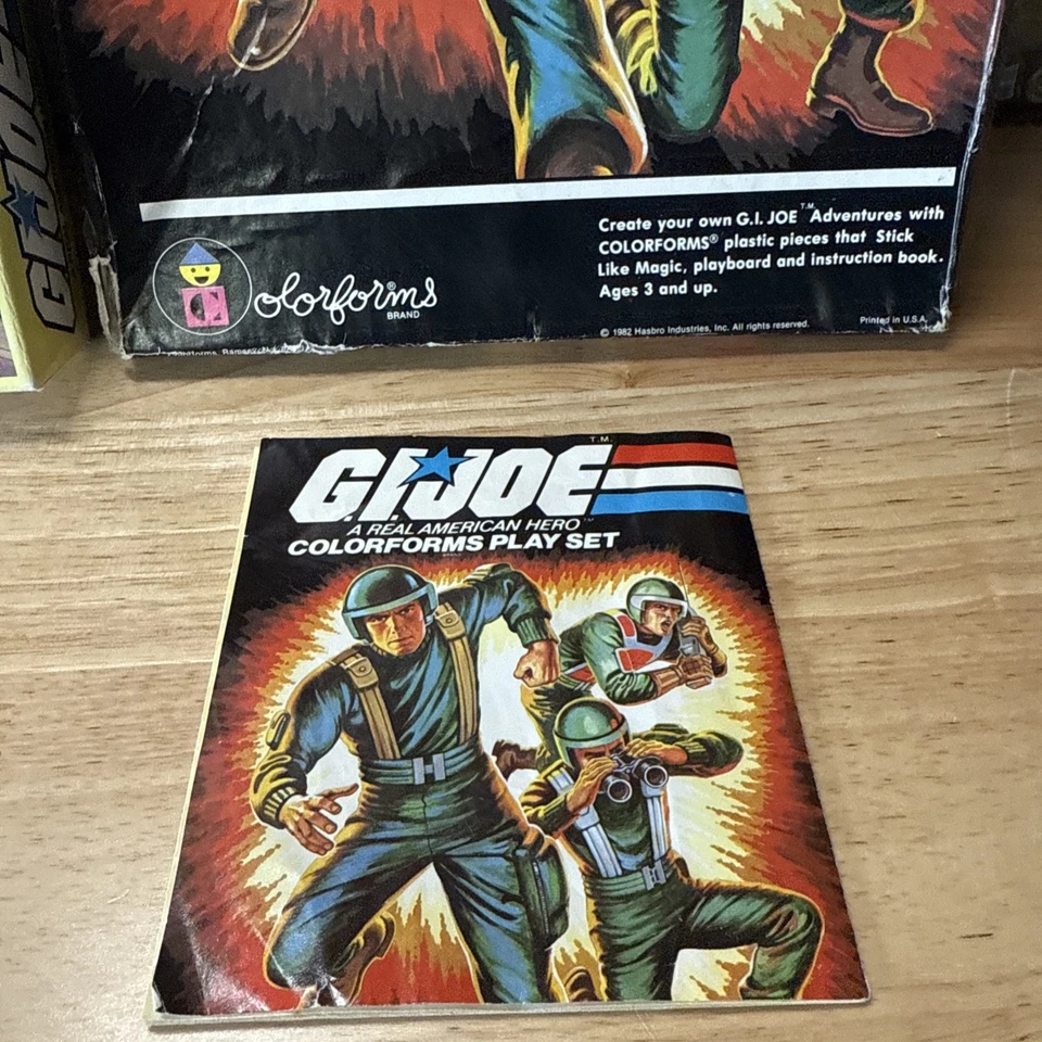 GI Joe Real American Hero Colorforms Play w Box Playboard 1982 Plus Puzzle !! - Image 2 of 4