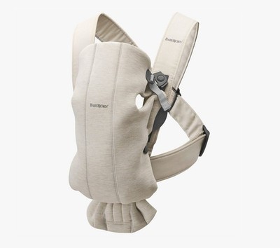 BabyBjorn Baby Carrier Mini Light Beige 3D Jersey Lightly Used