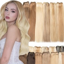 Weft Haare Remy Echthaar Tressen Haarverlängerung 100%menschliches Haar 40-70CM