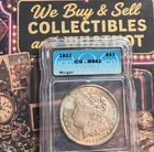 1921 Morgan Silver Dollar ICG MS62 Certified $1 Silver Coin