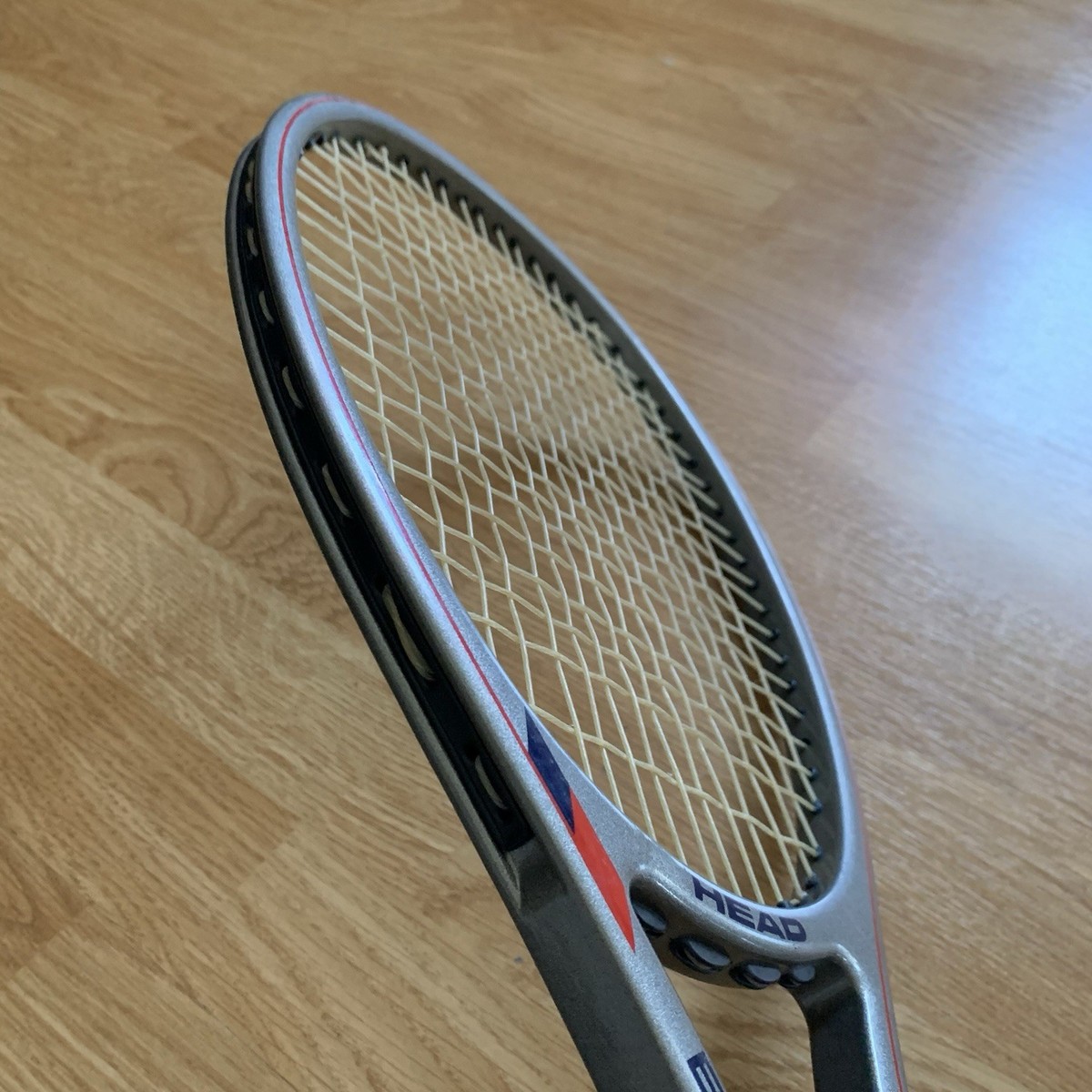Ancienne tête AMF raquette professionnelle manche cuir 3-7/8 poignée