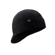 Winter Knit Beanie Hat With Visor Men Women Thick Warm Stylish Stretch Soft Cap