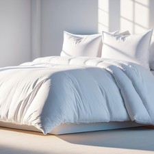 King Duvet Cover Set Microfiber White 104x90 2 Pillow Shams Zipper Closure