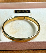 Designer LSP Co. Antique 12k GF Gold Filled BABY Infant BANGLE BRACELET Etched